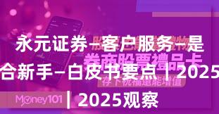 永元证券—客户服务—是否适合新手—白皮书要点｜2025观察