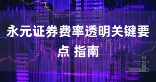 永元证券费率透明关键要点 指南