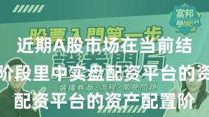 近期A股市场在当前结构性行情阶段里中实盘配资平台的资产配置阶